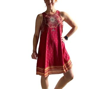 CRIMSON Mandala BOHO Dress